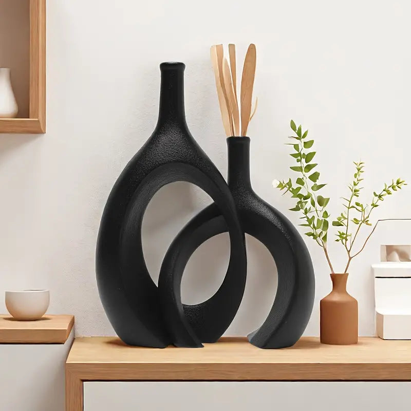 Ensemble de 2 Vases en Céramique Art Déco