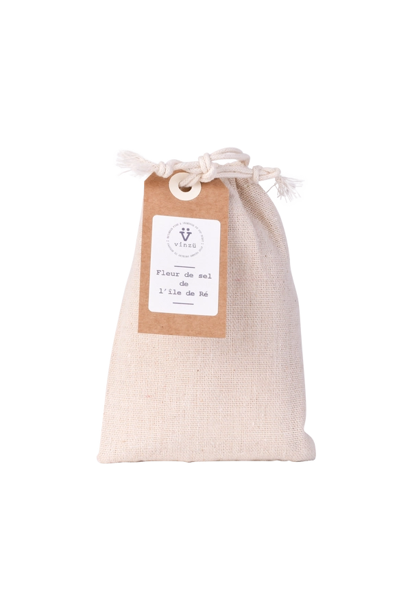 Fleur de sel sac en lin 200g - Vinzü