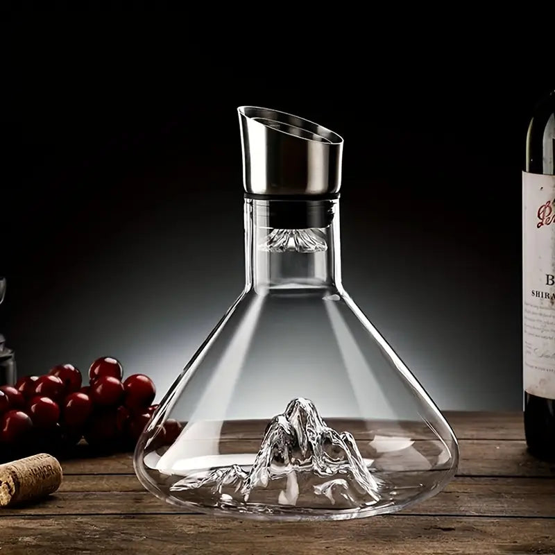 Carafe à Vin en Verre Cristal Soufflé – Design Cascade