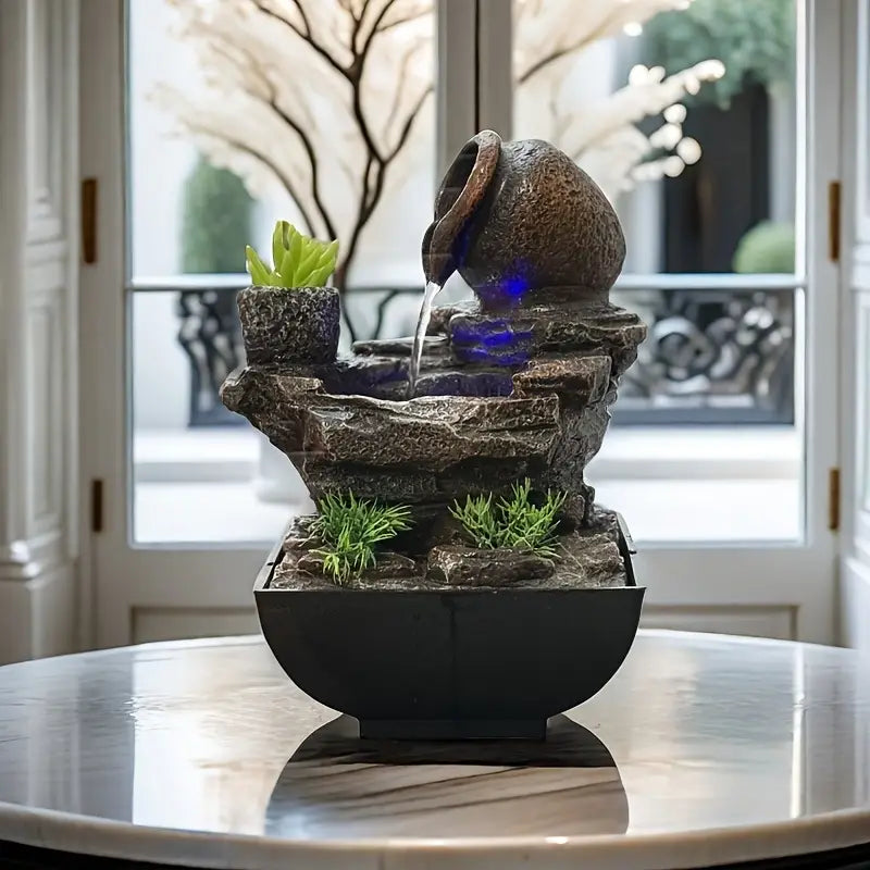 Fontaine de Table en Résine – Élégance Naturelle