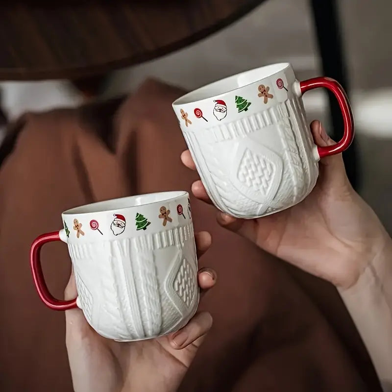 Ensemble de Tasses en Céramique de Noël – Élégance, Festivité & Confort