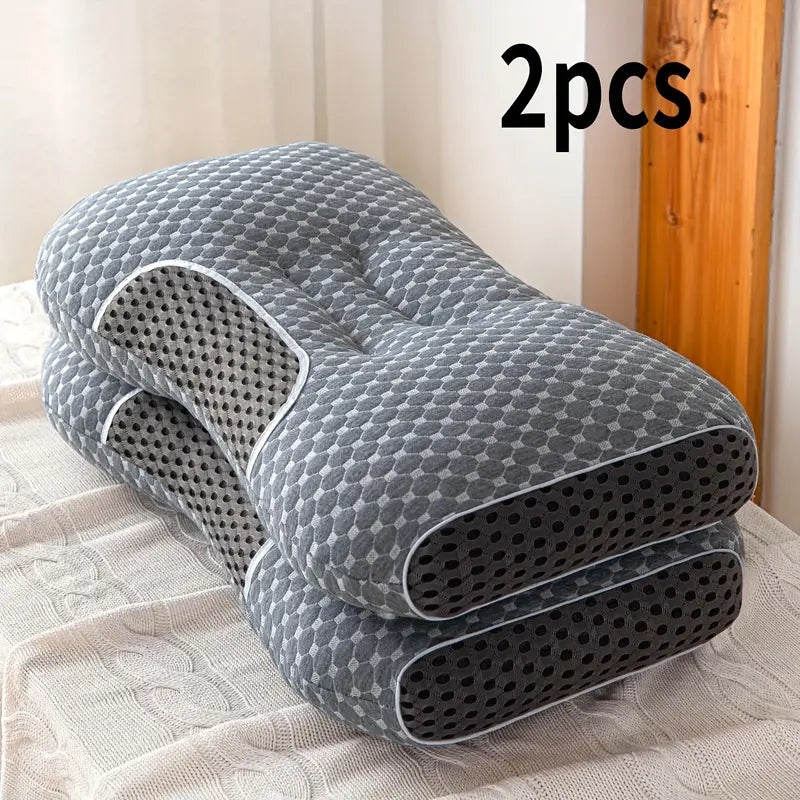 Lot de 2 Oreillers Cervicaux Tricotés Doux