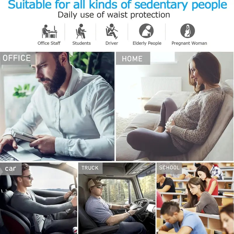 Oreiller de Soutien Lombaire Ergonomique – Confort et Bien-Être au Quotidien
