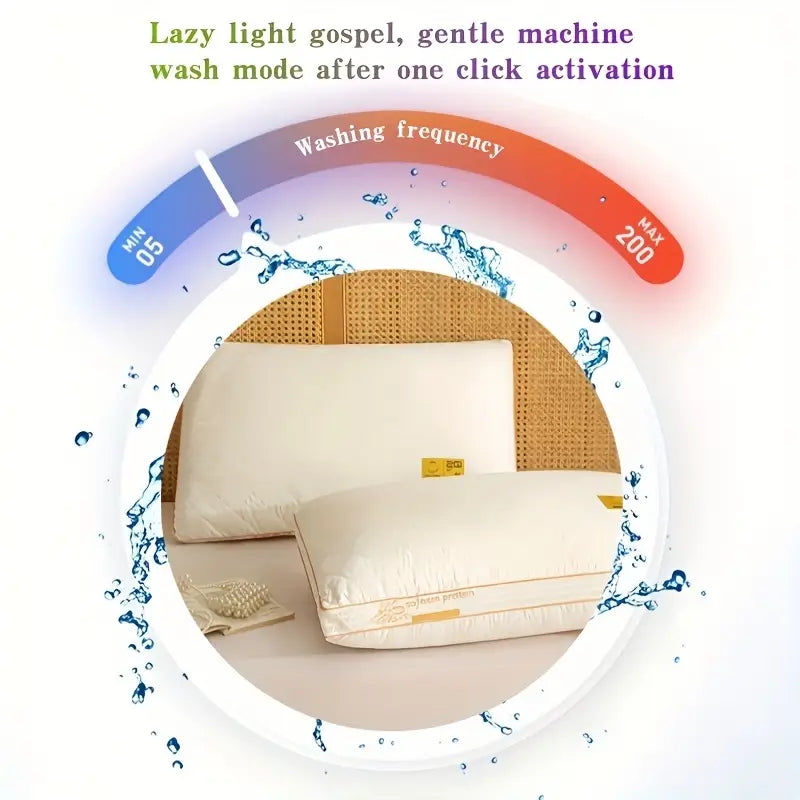 Lot de 2/4 Oreillers 3D en Fibre de Soja – Respirants, Hypoallergéniques et Ultra-Confortables