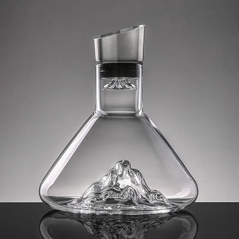 Carafe à Vin en Verre Cristal Soufflé – Design Cascade
