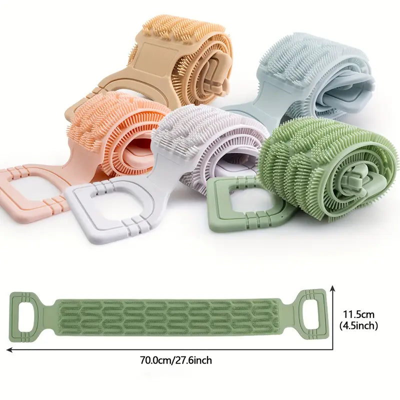 Serviette Gommante en Silicone – Accessoire de Douche Exfoliant avec Poignées