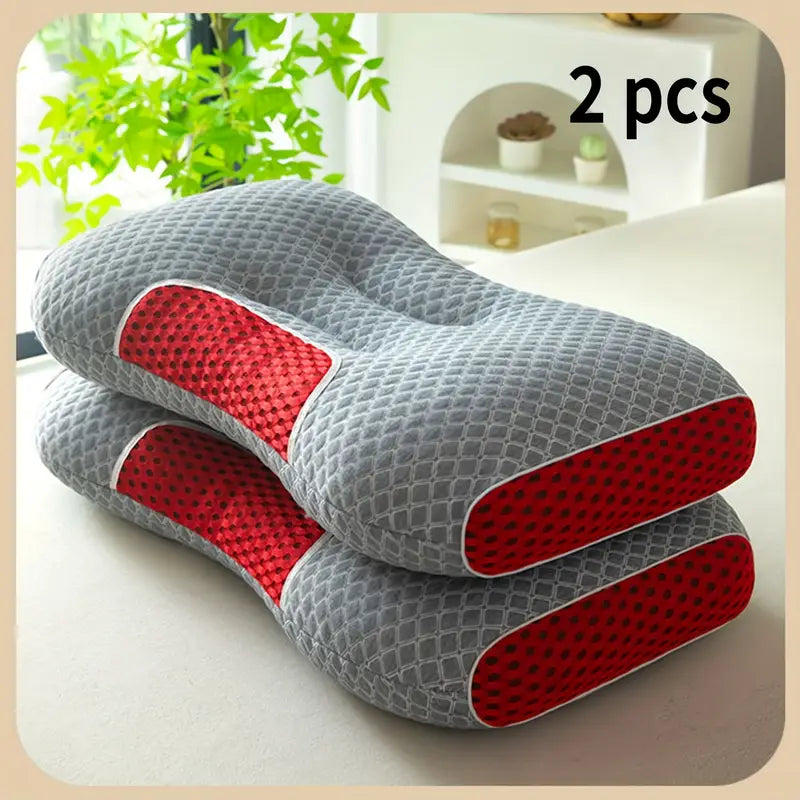 Lot de 2 Oreillers Cervicaux Tricotés Doux