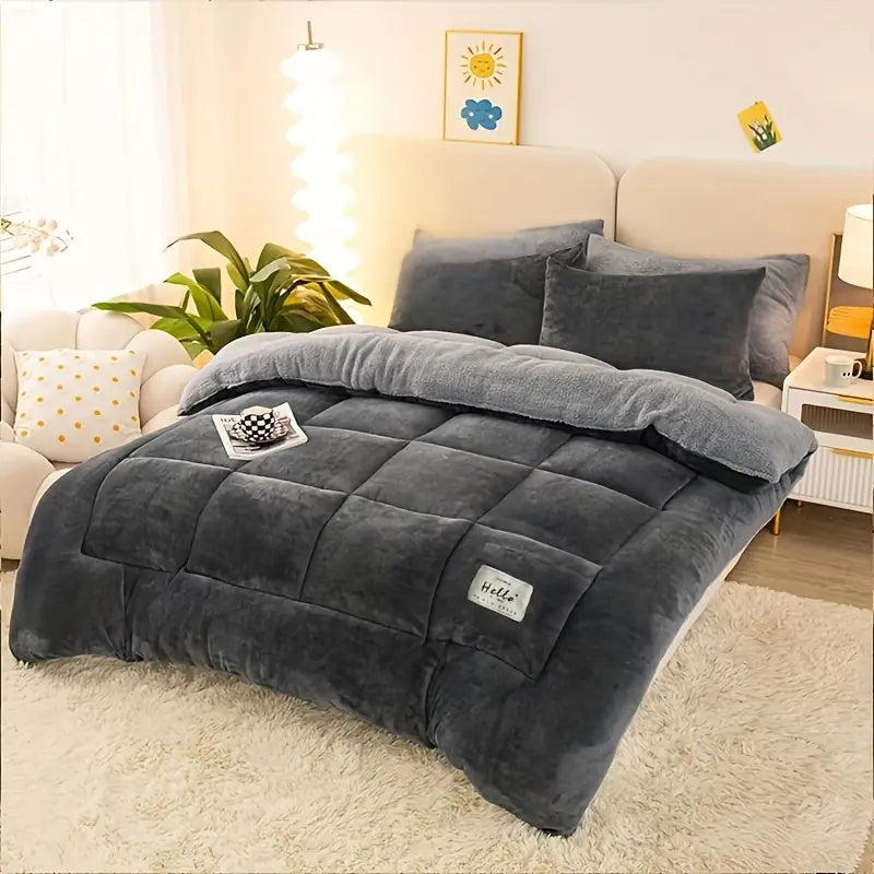 Couette hiver en velours double face – 5 dimensions, 3 coloris