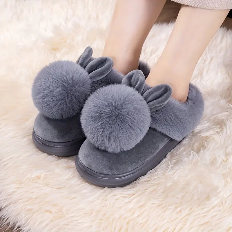 Chaussettes-Chaussures Chaudes à Boule Unique – Unisexe, Semelle Épaisse