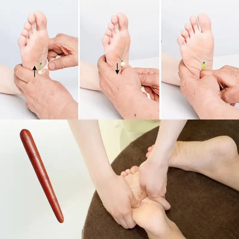 Outils de Massage Naturels – Lot de 4 Masseurs en Bois de Palissandre