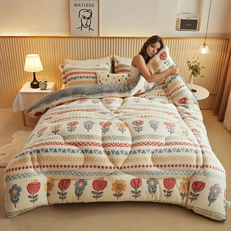 Couette d'Hiver Épaisse Style Bohémien – Triple Couche