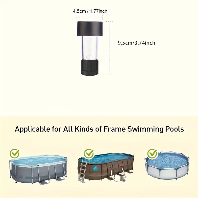 Lot de 6 Lumières Solaires pour Piscine – Éclairage Étanche Blanc Chaud