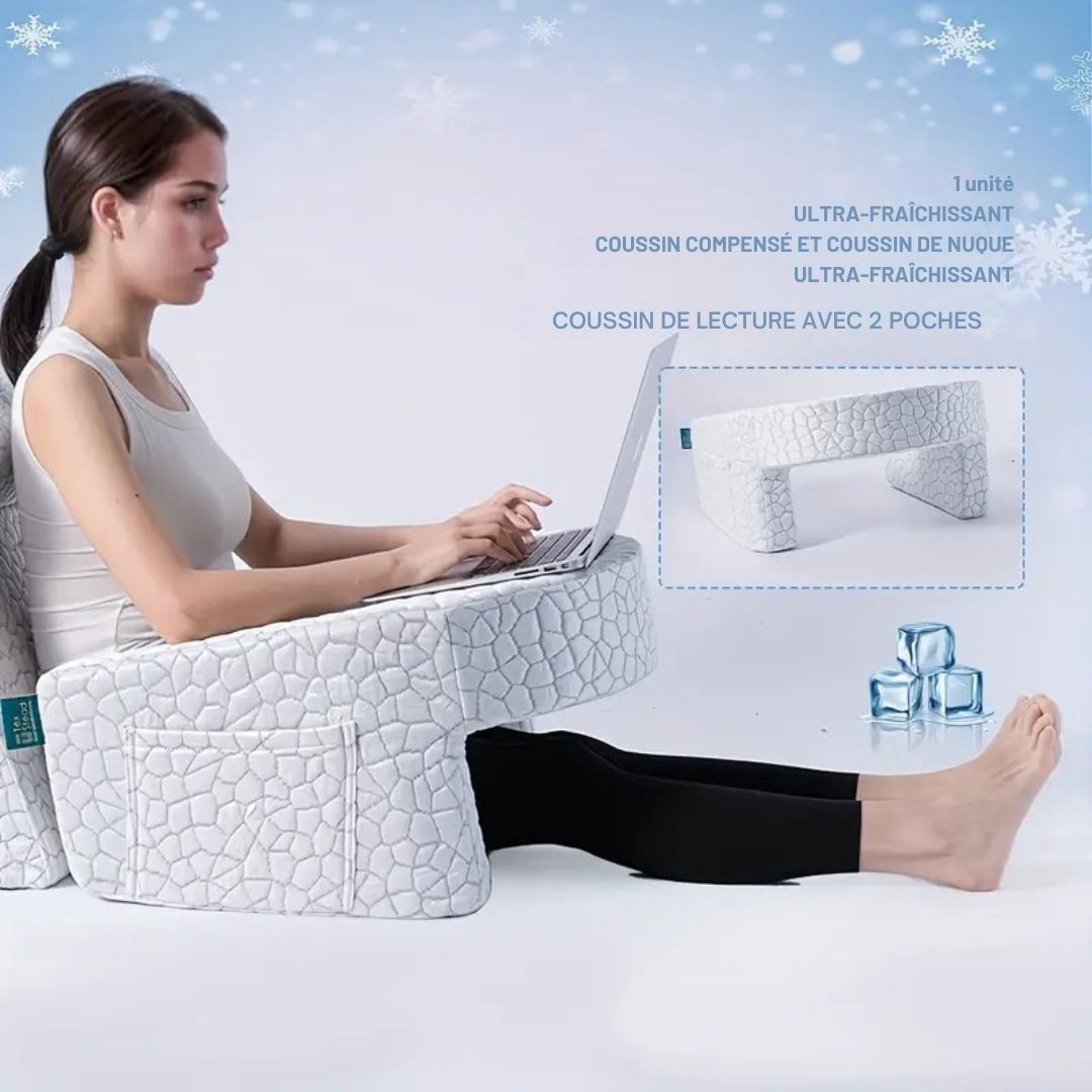 Oreiller de Lecture Extra Large avec Accoudoirs – Soutien Ergonomique