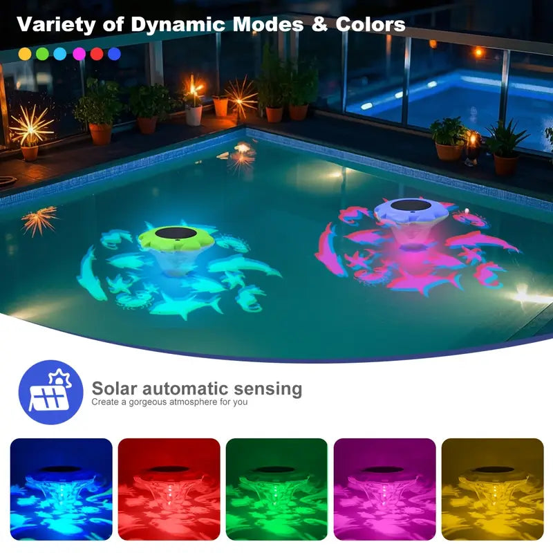 Lampe de Piscine Flottante Solaire LED – Éclairage Multicolore Étanche