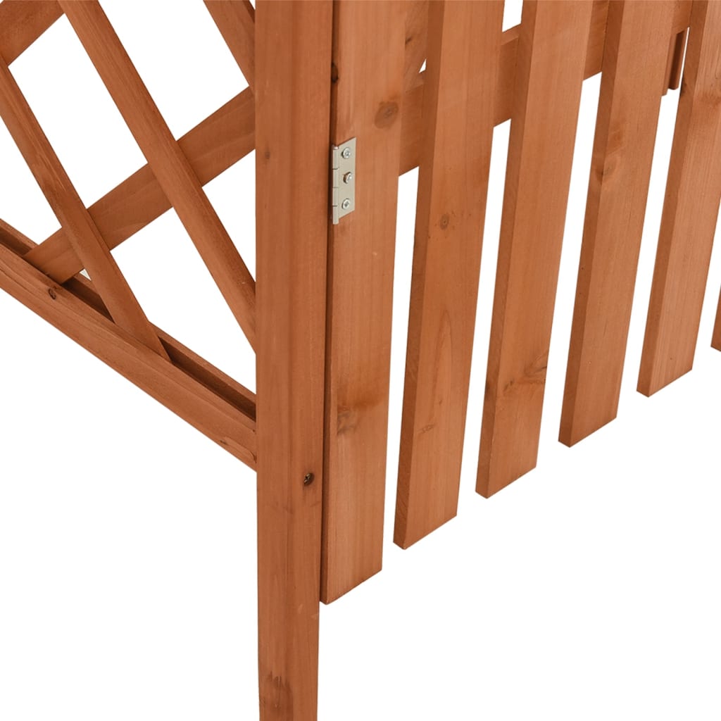 Pergola d'Entrée avec Portail – Élégance Naturelle en Bois Massif