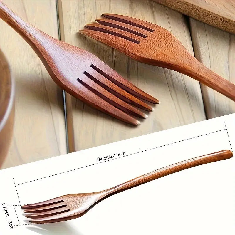 Fourchette à Fruits en Bois Fait Main