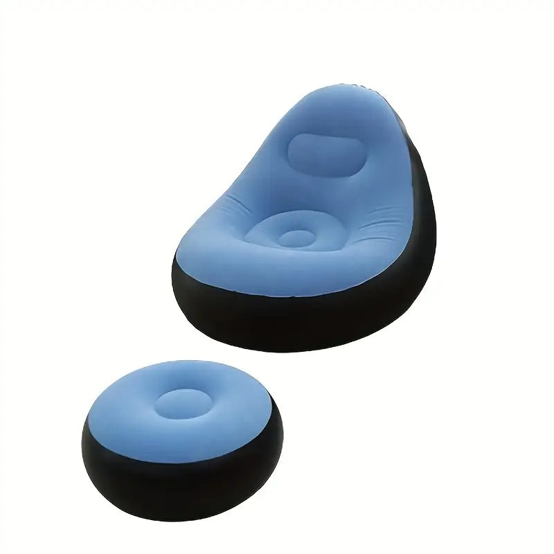 Chaise Longue Gonflable Pliable avec Dossier Confortable