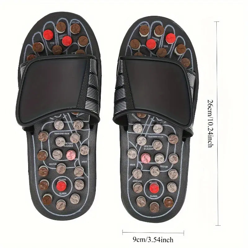 Chaussons Massants Ergonomiques – Nœuds d'Acupression & Semelles Texturées