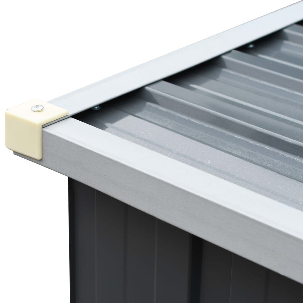 Abri de stockage à bois galvanisé 330 × 84 × 152 cm anthracite Gris