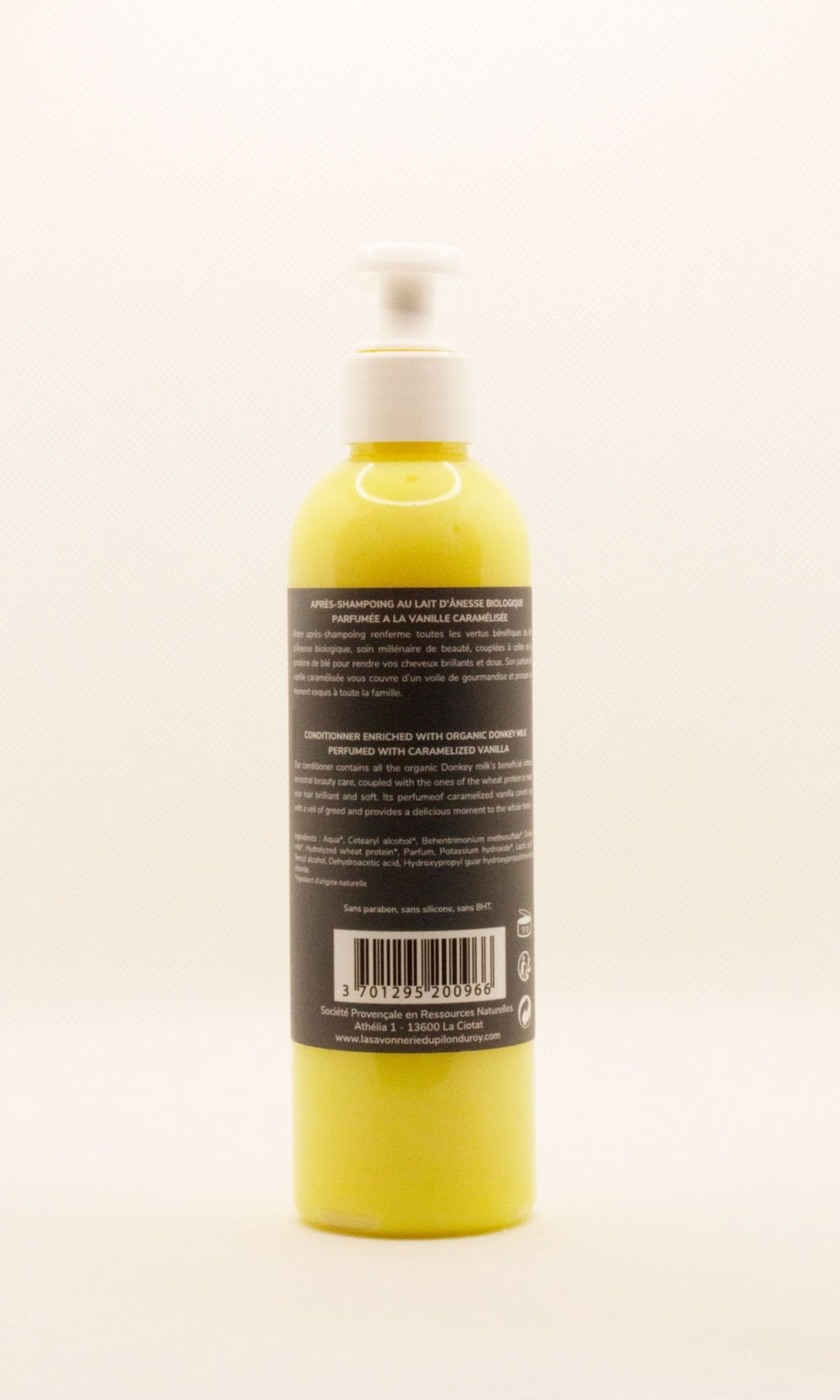 Après-shampoing au Lait d'Ânesse Bio 250ml - Savonnerie Du Pilon Du Roy