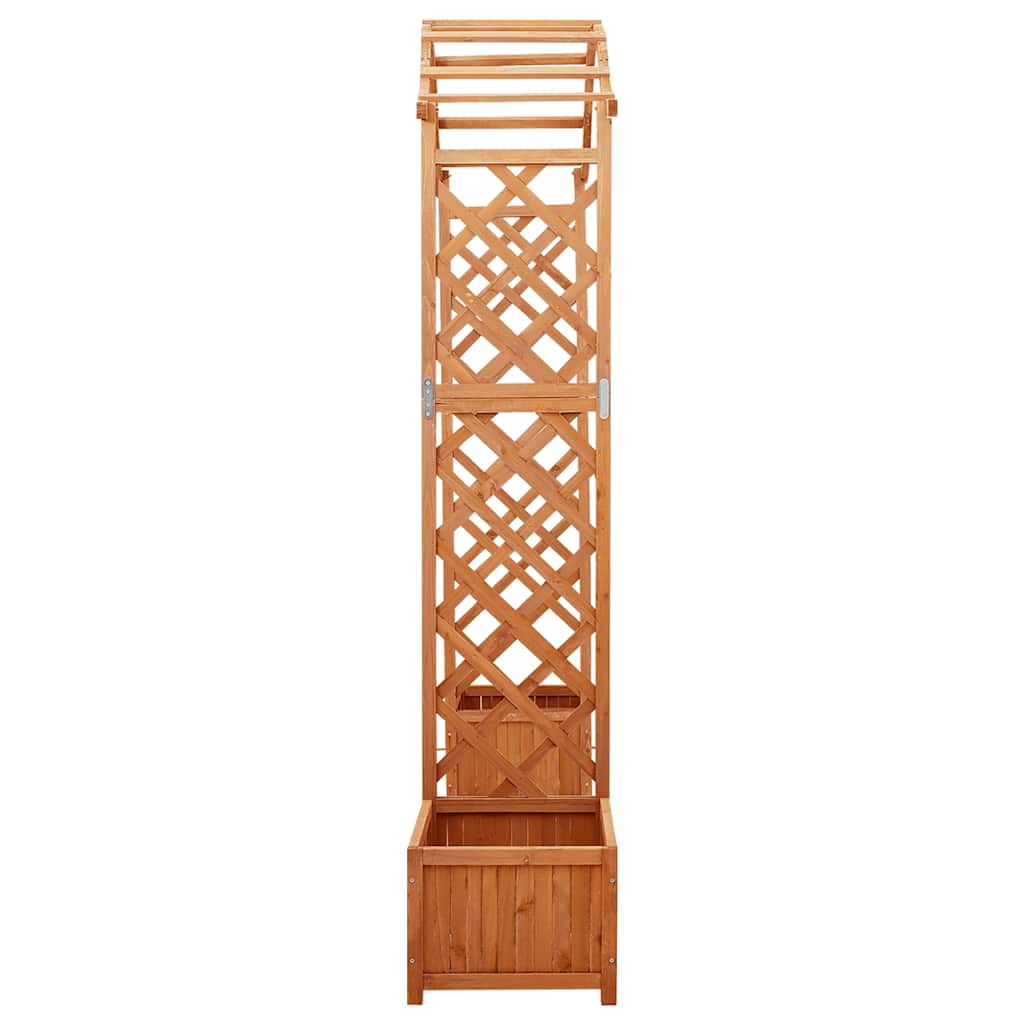 Pergola de Jardin en Bois Massif avec Jardinières – Élégance Naturelle