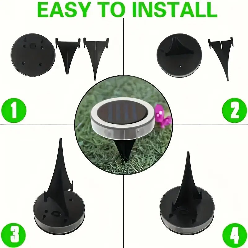 Lot de Lampes Solaires à LED – Éclairage Extérieur Puissant et Écoénergétique