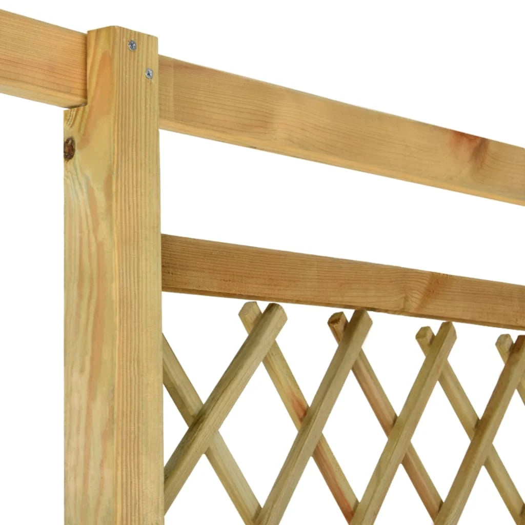 Pergola d’Angle avec Banc Intégré – Invitation au Repos