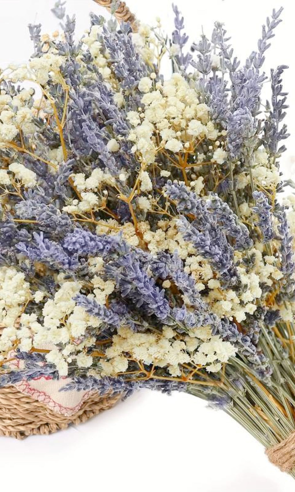 Bouquet Lavande & Gypsophile Fleurs Séchées Naturelles Parfumées