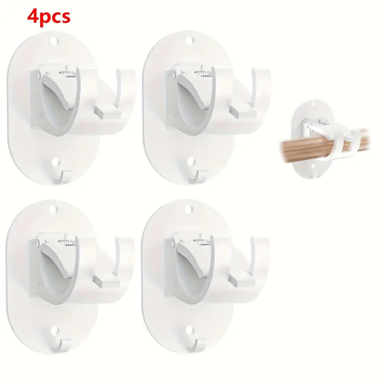 Supports de Tringle de Rideau Sans Perçage – Clips de Montage Auto-Adhésifs