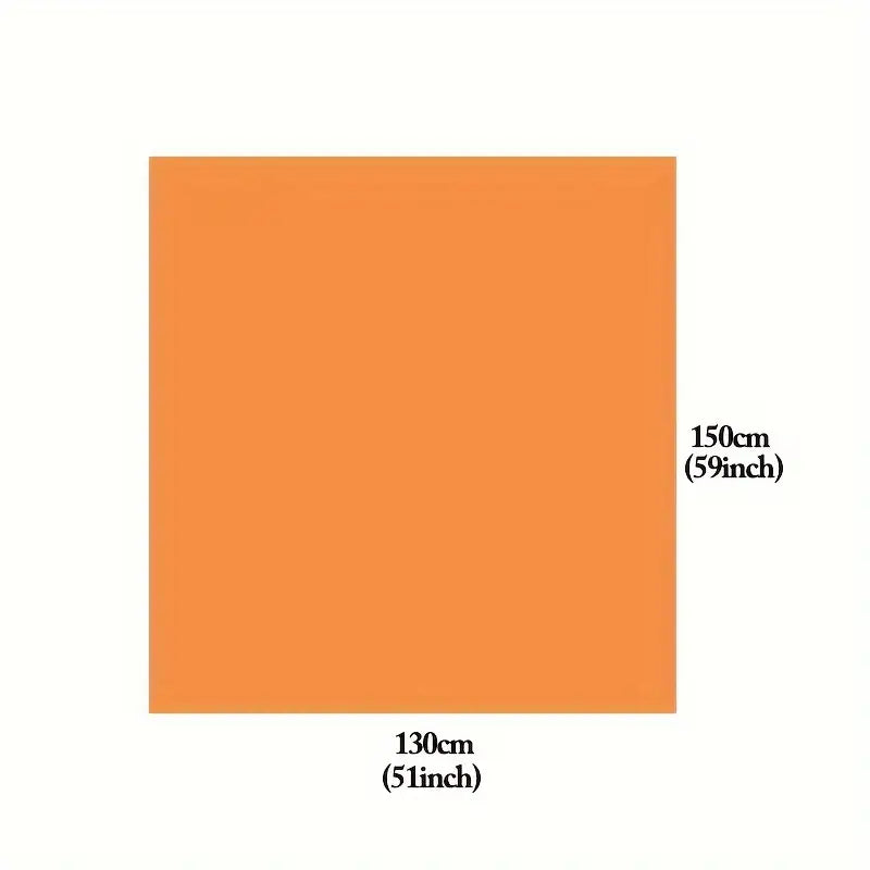 Couverture à Motif Grille Style Nordique – Orange Vibrant & Confort Chic pour Toutes Saisons