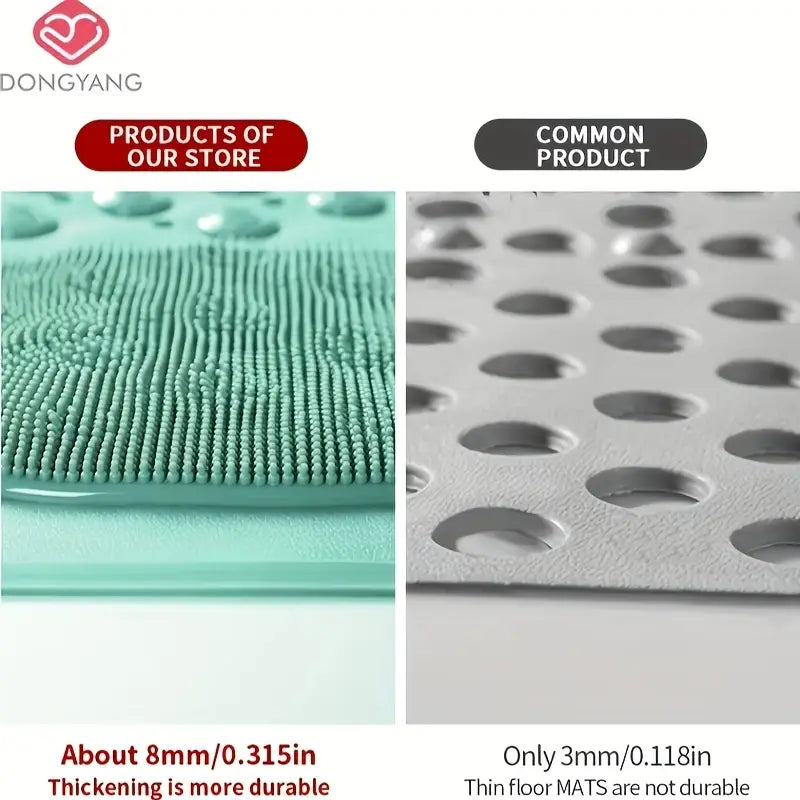 Tapis de Salle de Bain Antidérapant Circulaire – Surélevé avec Ventouses