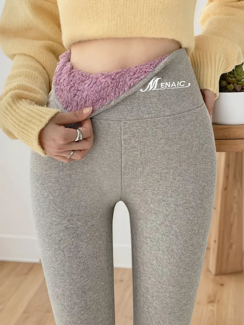 Leggings Thermiques Doublés Polaire Femme – Taille Haute & Confort Absolu
