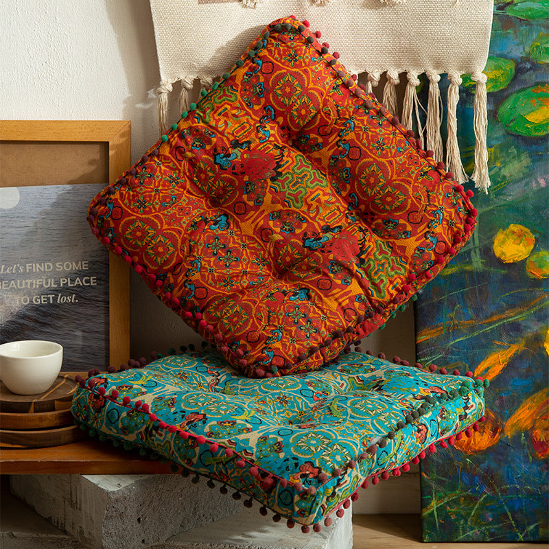 Imprimé Carré Portatif Coussin de Siège