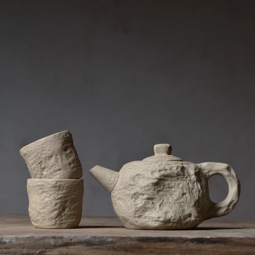 Imitation Stone Pottery Teapot – The Harmony of Tea and Nature