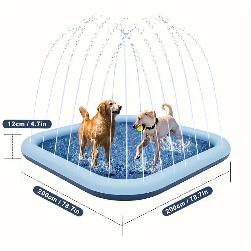 Grande Piscine Pliable pour Chien – Bac de Jeu Circulaire Antidérapant en PP Durable