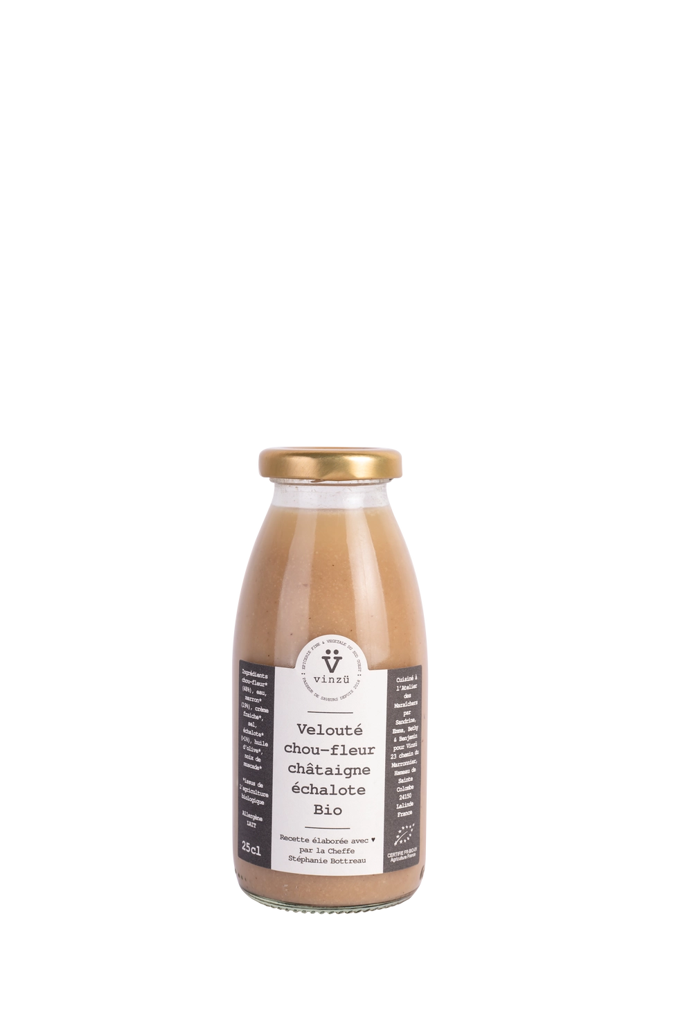 Bio Blumenkohl Maronen-Schalotten Velouté Suppe - Vinzü