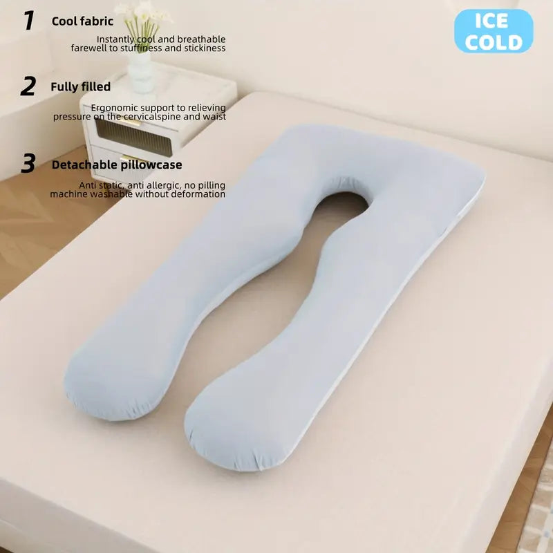 U-Shaped Ergonomic Pillow – 120×60 or 140×70 cm