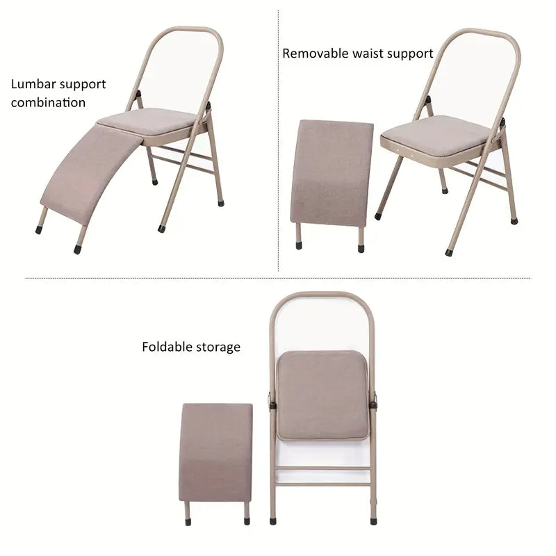 Chaise de Yoga Pliable avec Support Lombaire – Pour Une Pratique Confortable et Soutenue