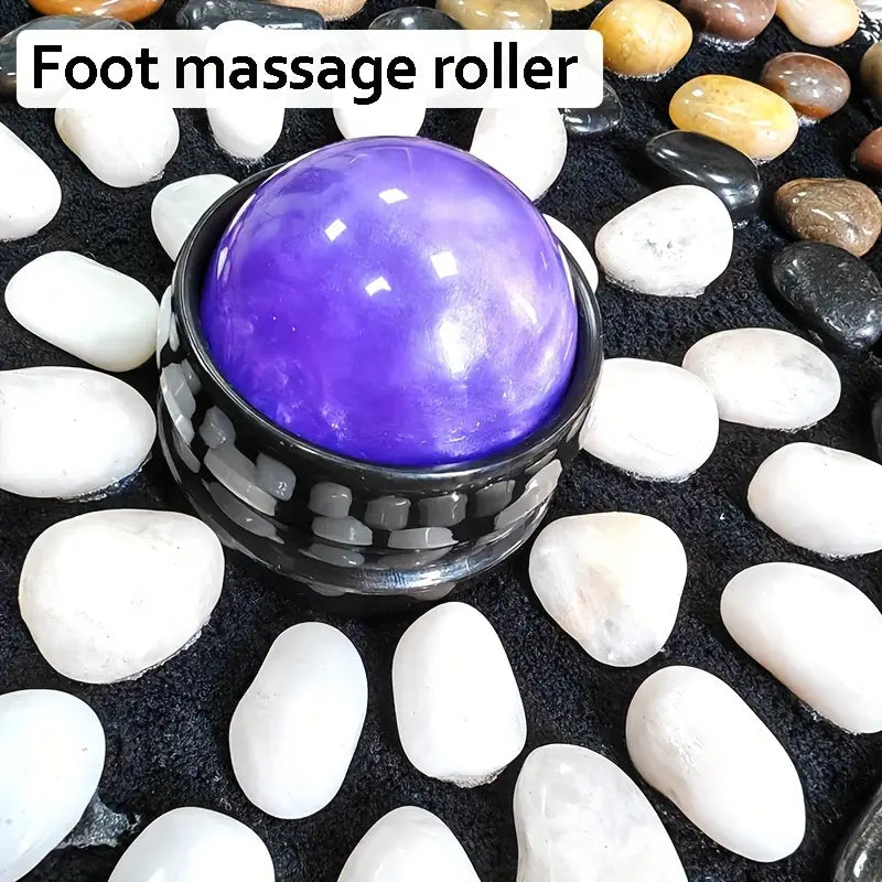 Tapis de Réflexologie ZenSton – Massage Naturel des Pieds avec Rouleau en Pierre
