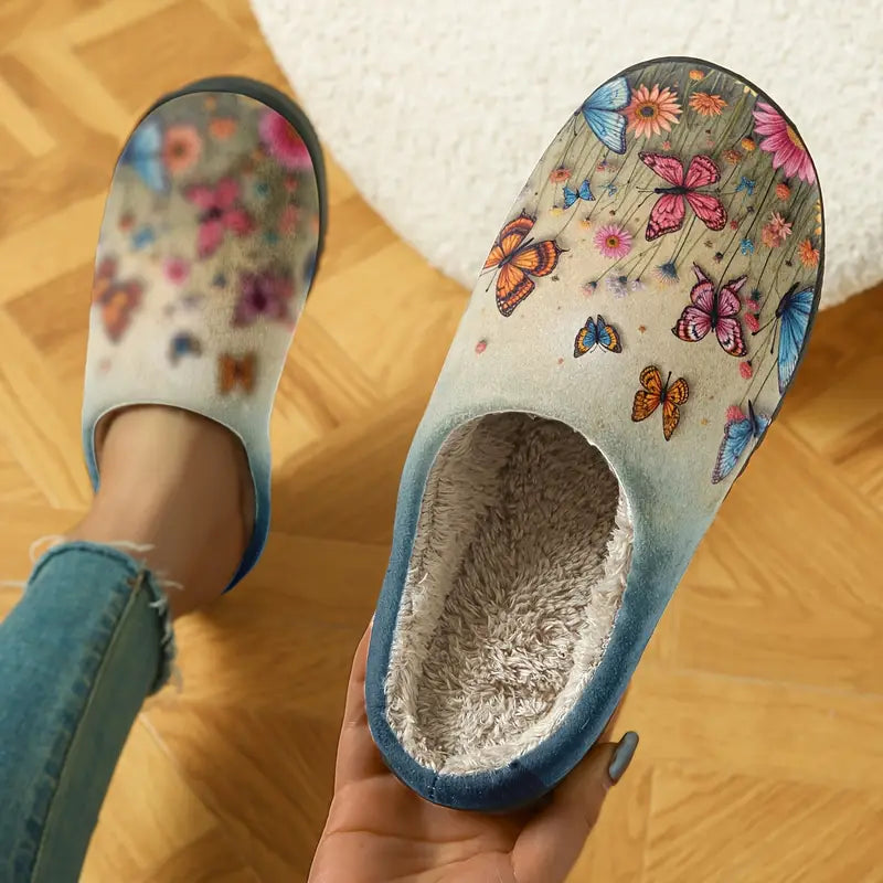 Chaussons Bohémiens Hiver pour Femmes – Imprimé Floral