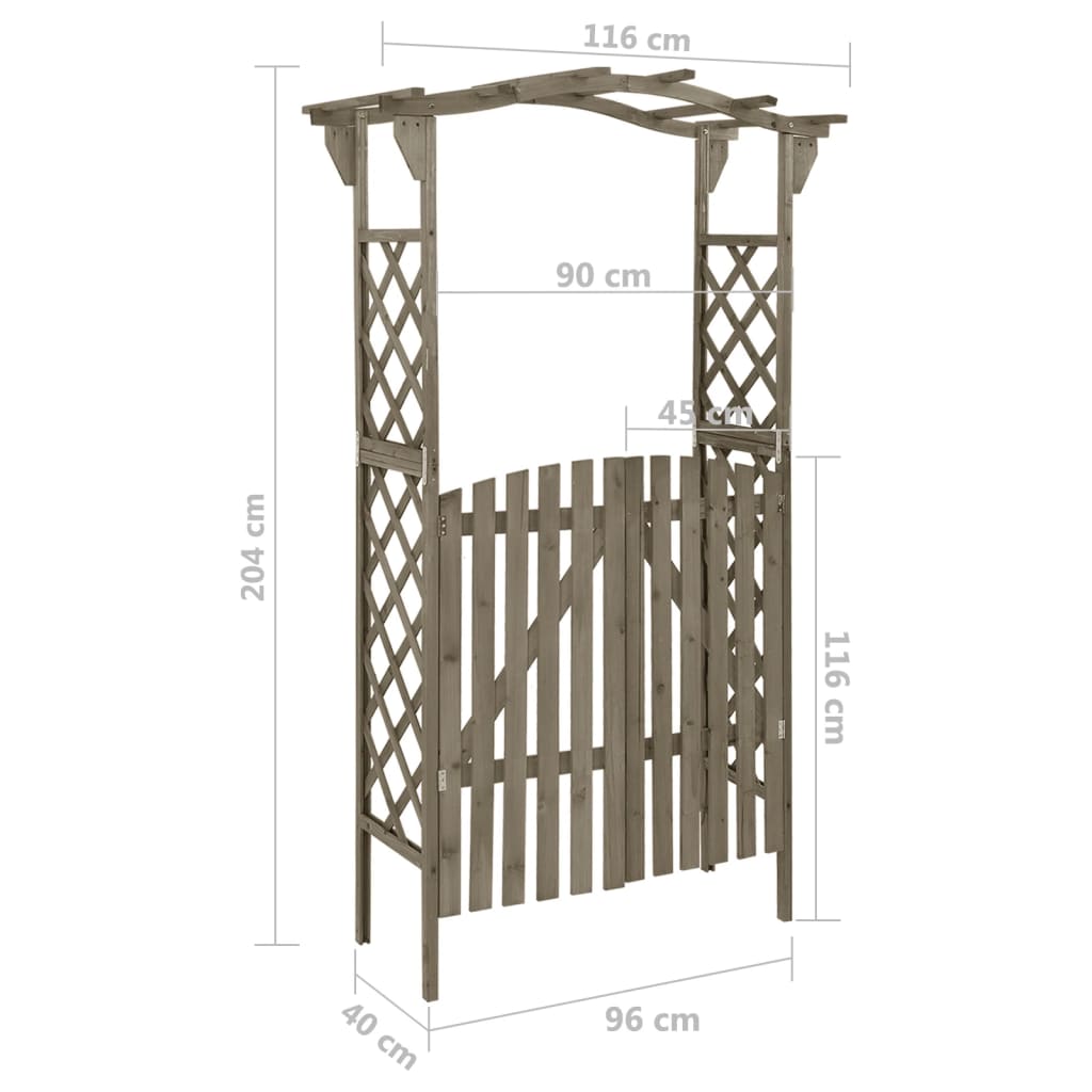 Pergola d'Entrée avec Portail – Élégance Naturelle en Bois Massif
