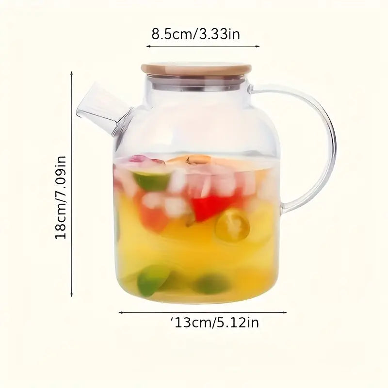 Théière en Verre Blanc avec Filtre Intégré