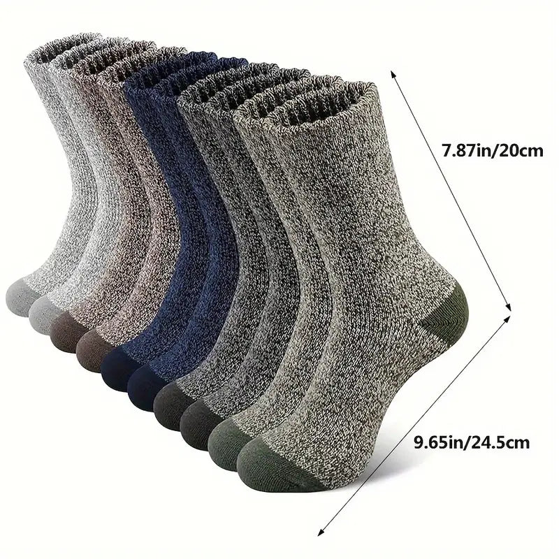 Lot de 5 Paires de Chaussettes Thermiques en Laine – Unisexe