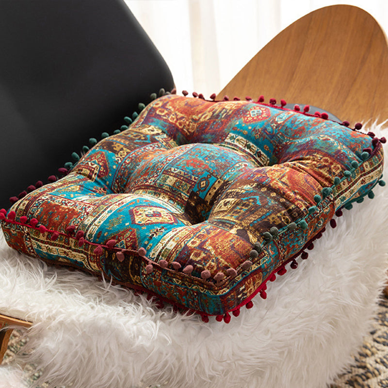 Coussin de Siège Carré Imprimé Portatif