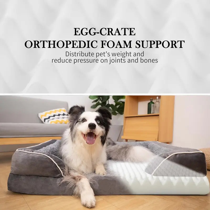 Lit Orthopédique pour Chien – Mousse à Mémoire de Forme