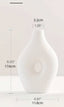 Set of 4 White Ceramic Vases - Minimalist Nordic Bohemian Style