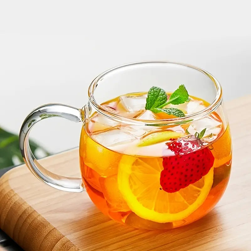 Glass Tea Cup with Infuser and Lid - For Tea, Coffee, Juice 380ml