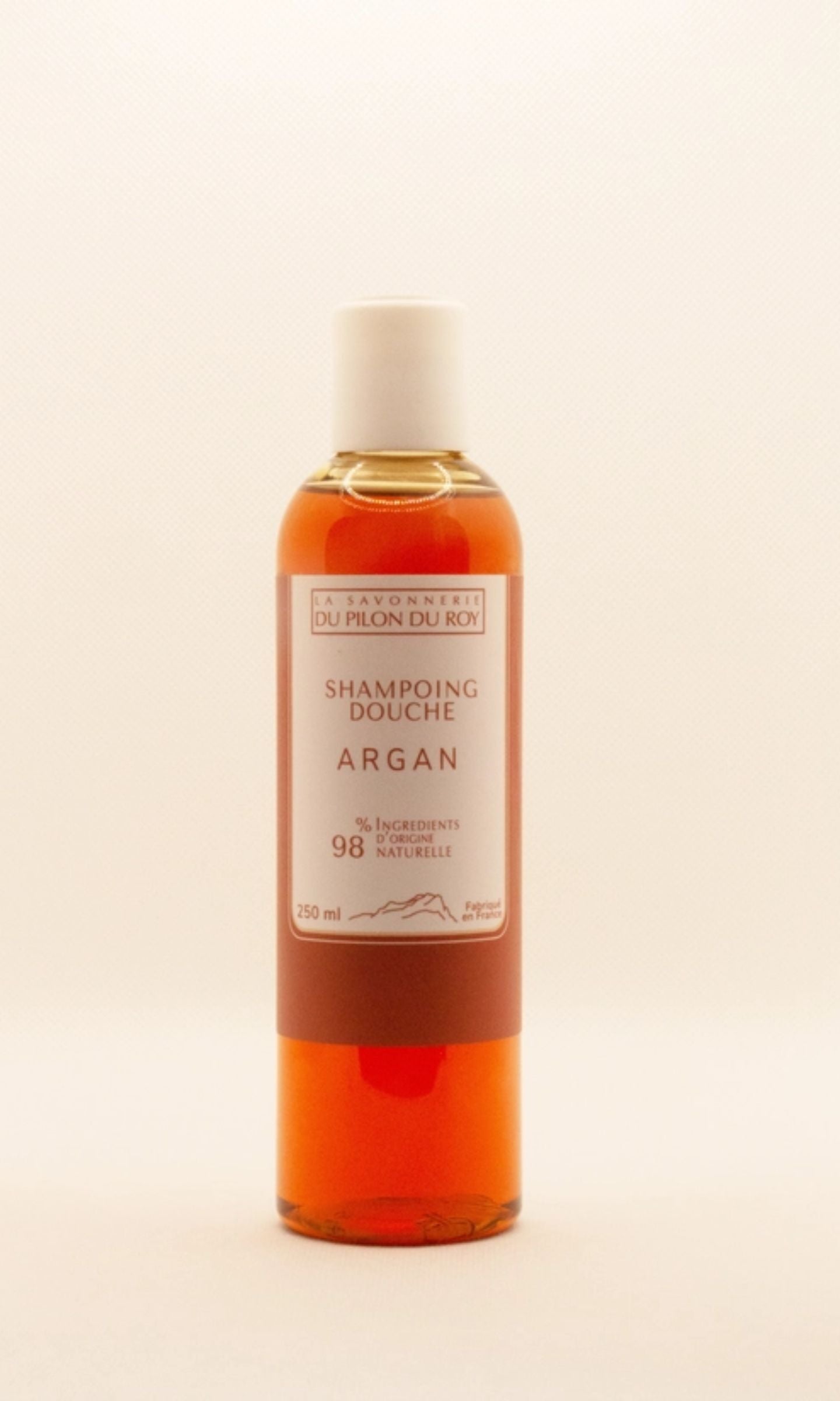 Shampooing douche à l'huile d'Argan Bio 250ml - Savonnerie Du Pilon Du Roy