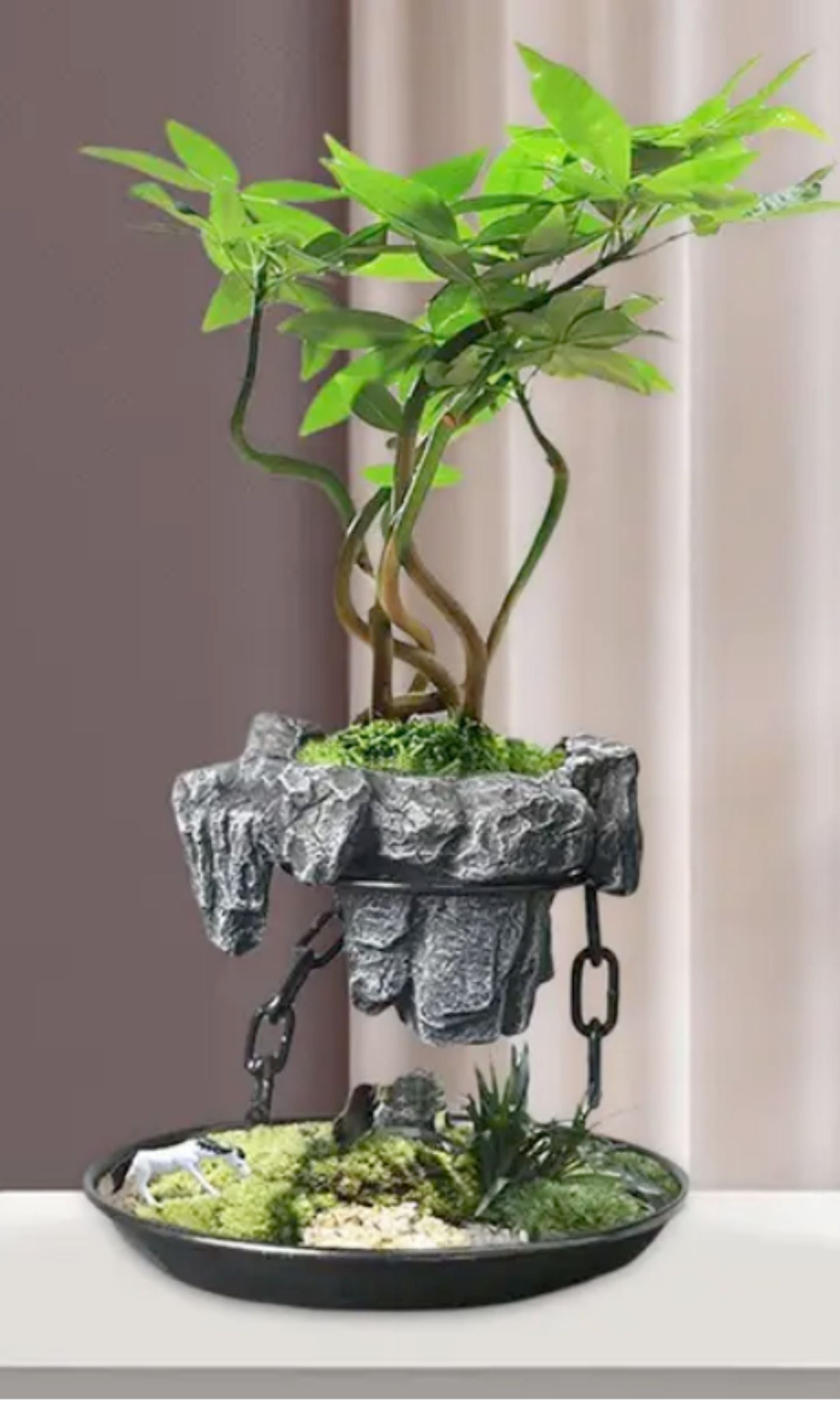 bonsai arbre Pot de Bonsaï en Lévitation pour Plantes d'Intérieur