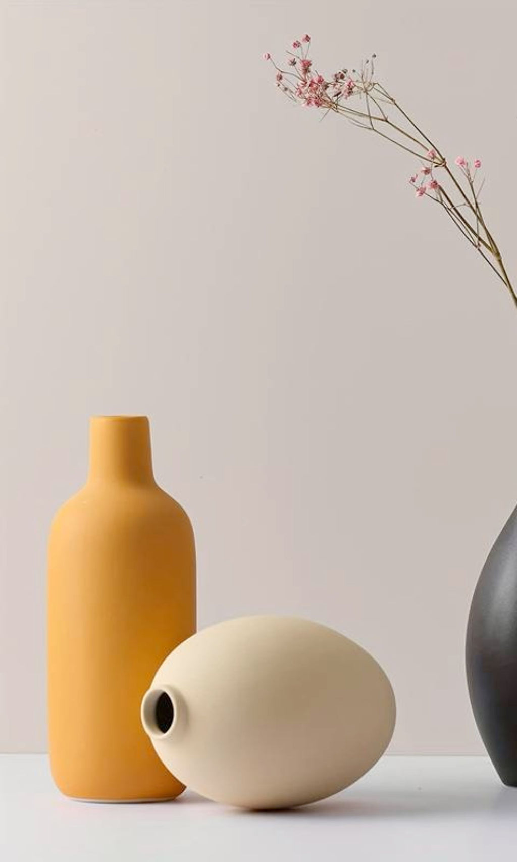 Ensemble de 4 Vases en Céramique - Style Bohème Moderne